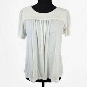 CHELSEA AND THEODORE Short Sleeve Crewneck Texture Blouse Size Medium